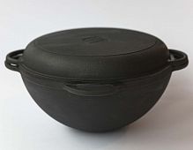 Казан чугунный с крышкой-сковородкой чугунной Ситон 6 л<p>Производитель: НПП "Ситон" (Украина)</p>
<p>Особенность: Высокое качество, наружное дно казана имеет классическую форму чаши</p>
<p>Материал покрытия: без покрытия</p>
<p>Вместимость: 6 л</p>
<p>Диаметр: 30 см</p>
<p>Материал: Чугун</p>
