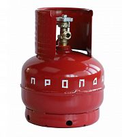 Металлический баллон НЗГА 5 л Масса сжиженного газа (пропана), кг. , не более: 2 
Масса пустого баллона: 4,2 кг