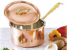 Кастрюля с ручкой Artigiana (кованная медь)<p>
	 Производство: Италия, Artigiana
</p>
<p>
	 Размеры, л: от 2,00 до 10,50
</p>
<p>
	 Материал: Массивная медь
</p>
<p>
	 Качество: Люкс
</p>
 <br>