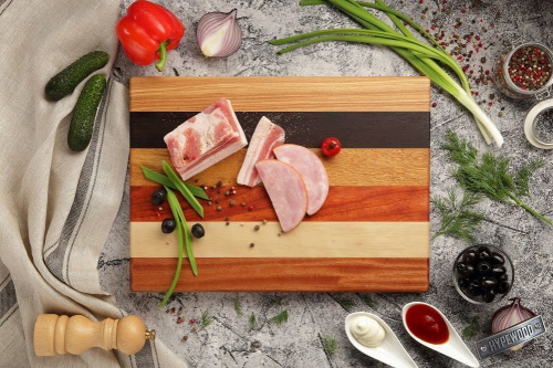 Доска разделочная классическая 6 пород дерева HW-0003 фото 2 доска разделочная классическая 6 пород дерева hw-0003 фото 2