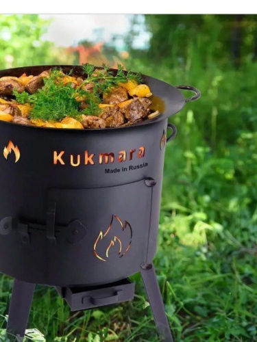 Садж стальной Kukmara с ручками 490 мм эко-воронение фото 2 садж стальной kukmara с ручками 490 мм эко-воронение фото 2