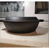 Чугунная жаровня с крышкой сковородой 280х60 Сибирячка