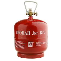 Баллон газовый туристический ВТ-3/7.2л GZWM S.A.Масса сжиженного газа (пропана), кг. , не более: 3
Масса пустого баллона: 3,2 кг