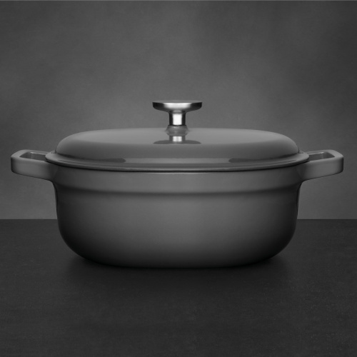Кастрюля чугунная овальная с крышкой 27*22см 4,1л BergHoff Gem фото 3 кастрюля чугунная овальная с крышкой 27*22см 4,1л berghoff gem фото 3