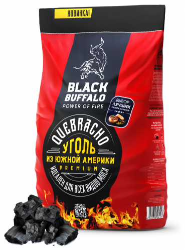 уголь древесный премиальный black buffalo quebracho 4 кг